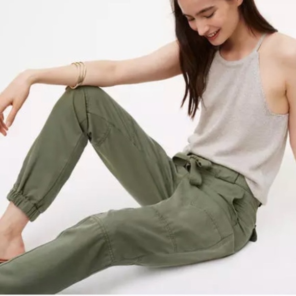 army green cargo joggers